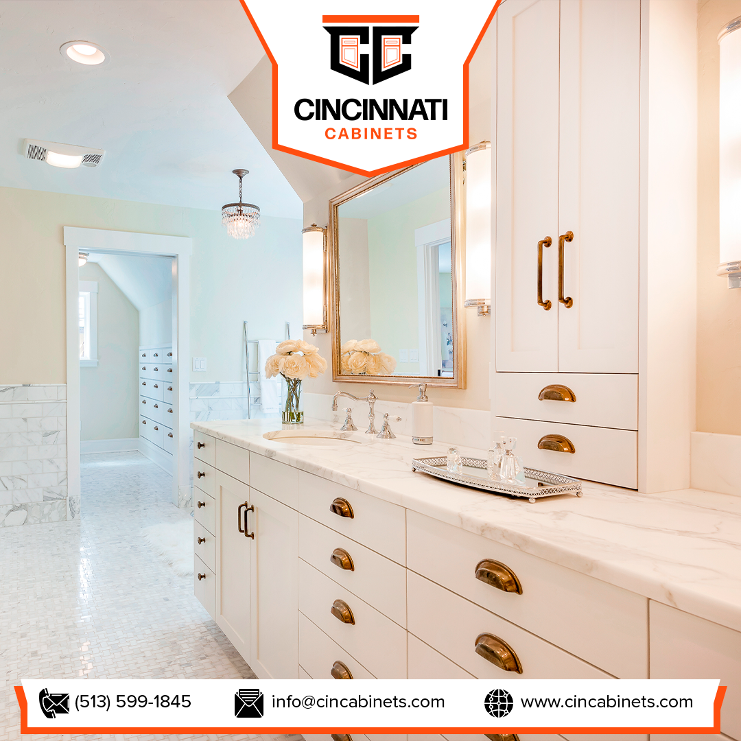 Custom Cabinets in Cincinnati: The Key to a Chic Marble Bathroom